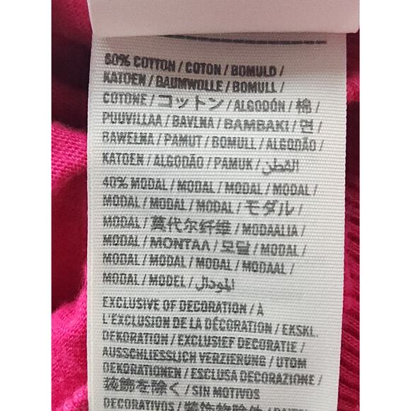 Abercrombie & Fitch Top Jrs. M Pink Scoop Neck 3/4 Sleeve Moose Logo VTG - Picture 6 of 7